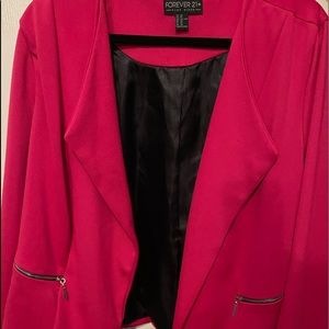 Forever21 Hot Pink Blazer with Side Zips